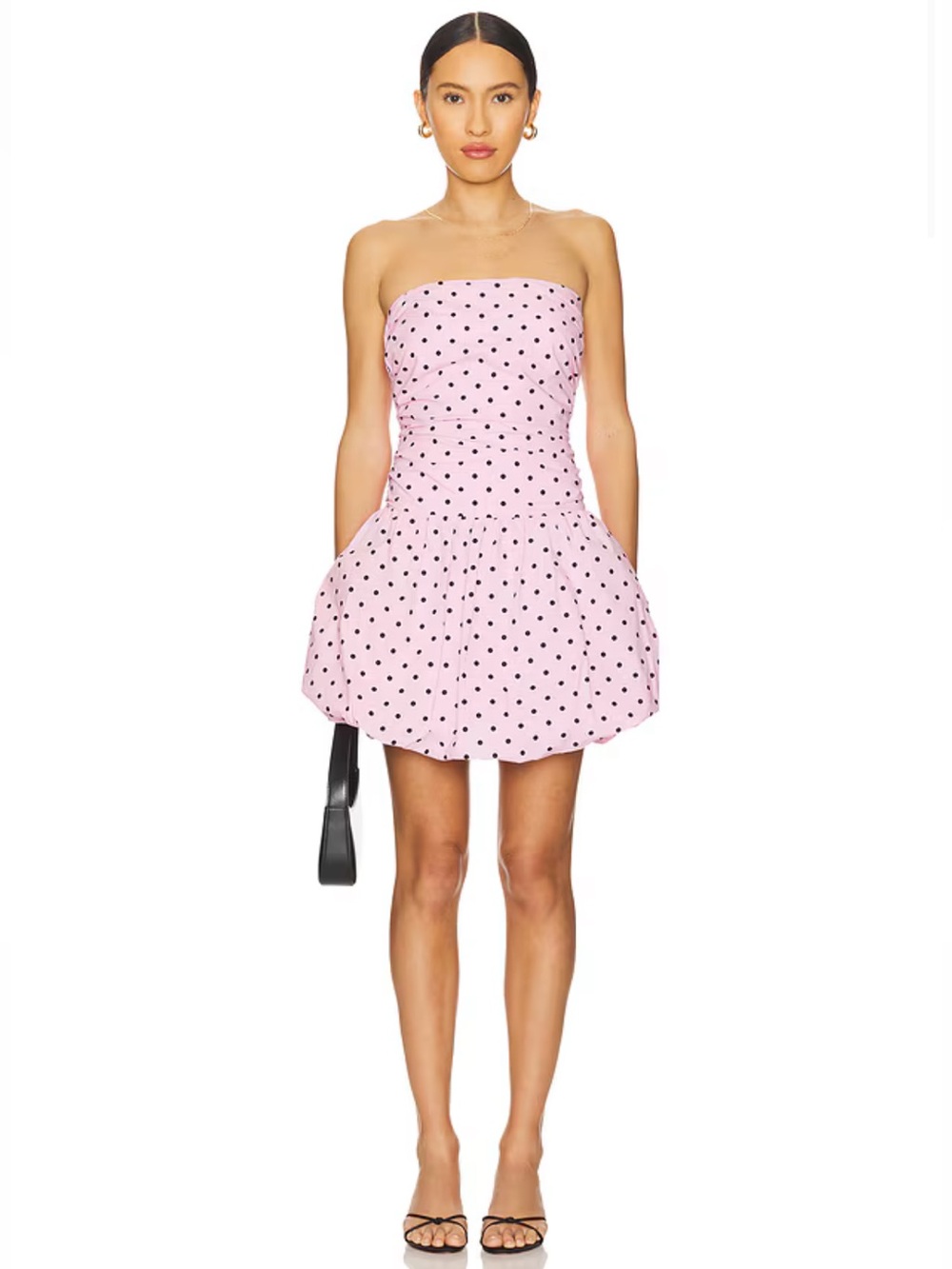 Revolve Steve Madden Gigi Dress Pink Polka Dot Strapless Dress XS